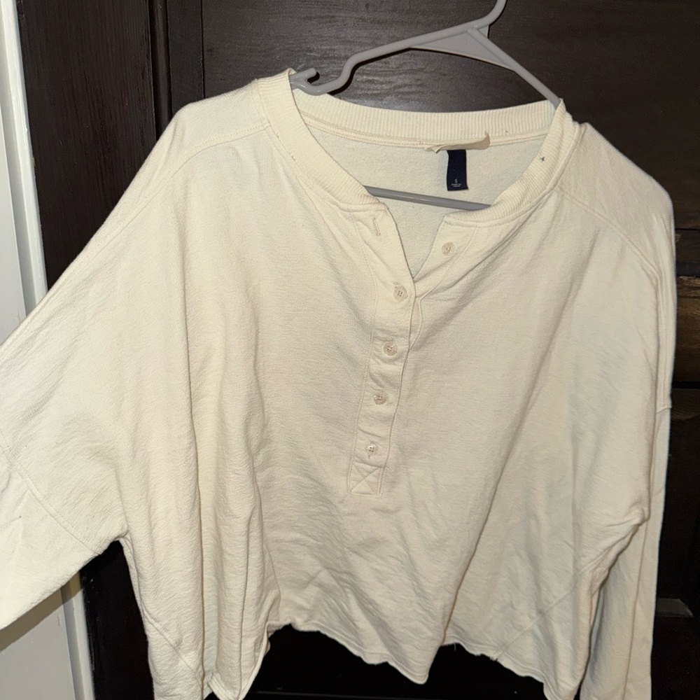 Casual Cream Women's Top